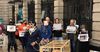 Protesters object to ‘absurd and cruel’ Government flying live pigs to China - Dublin Live